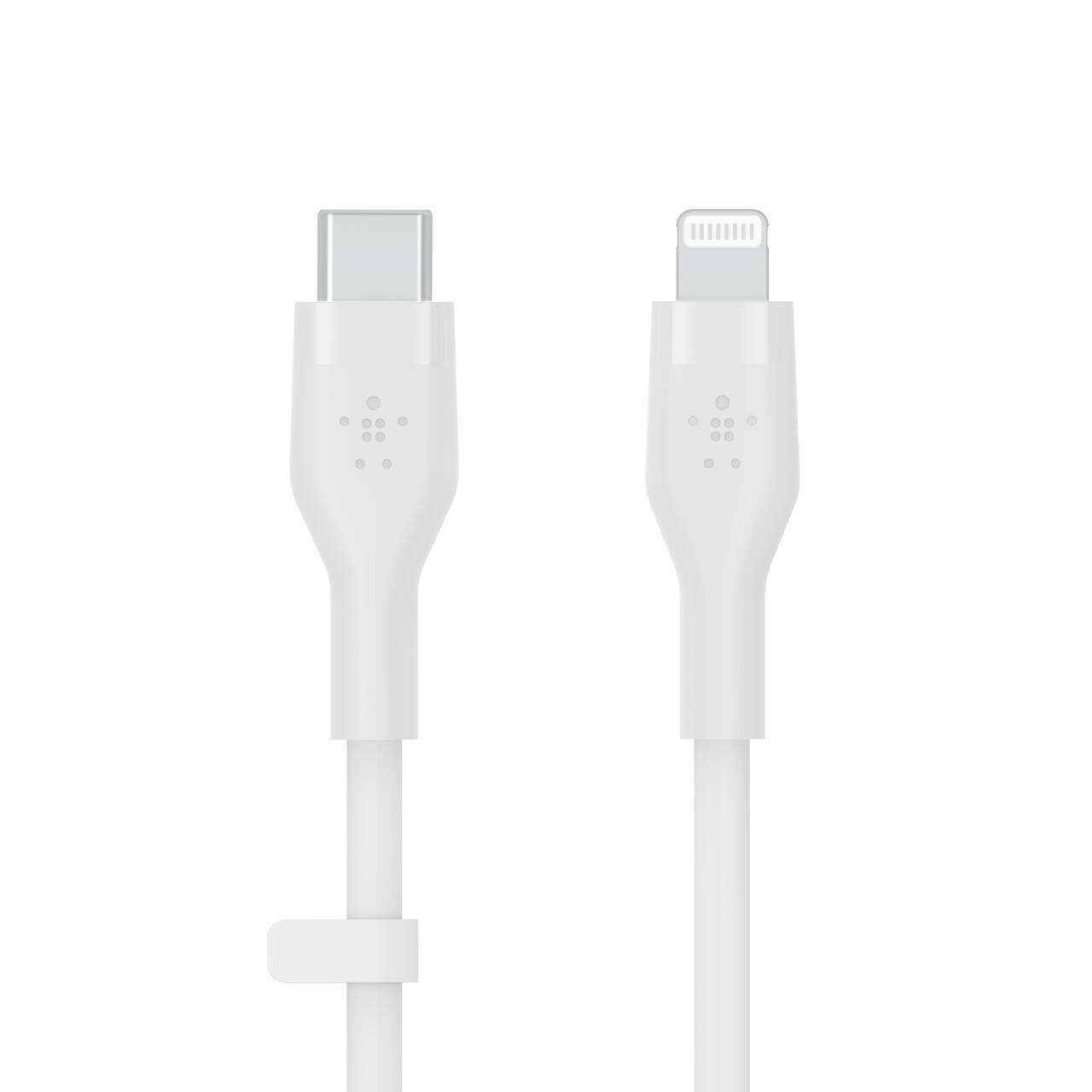 Belkin BoostCharge Flex USB-C Kabel mit Lightning Connector (2m, Weiß) Belkin BoostCharge Flex USB-C Kabel mit Lightning Connector (2m, Weiß)